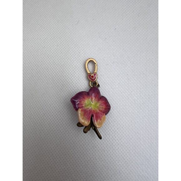 JAY STRONGWATER Orchid Dalia Dragonfly Charm SWAROVSKI CRYSTALS NEW NO Box - Picture 3 of 5